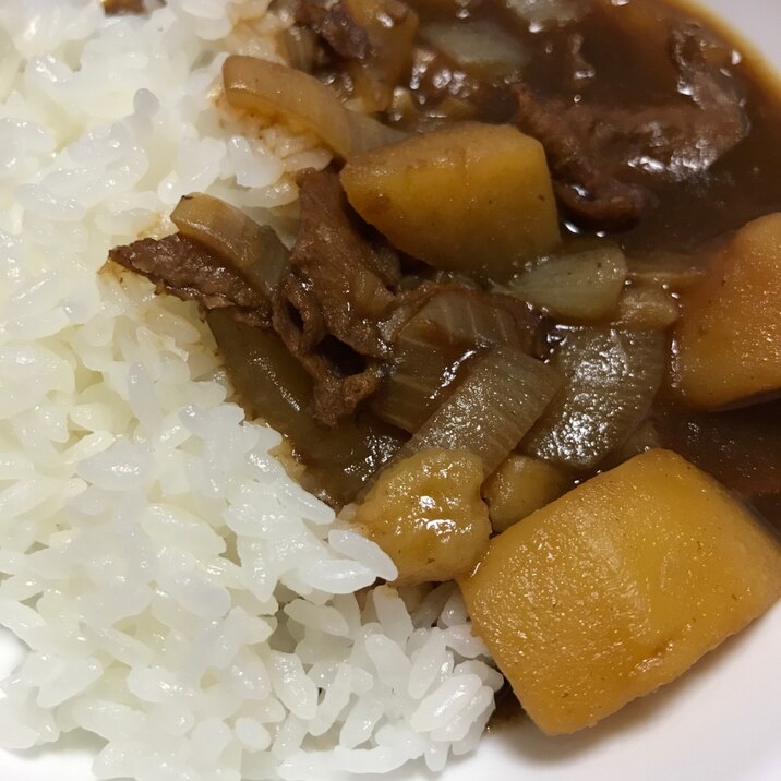 豚ロース薄切り肉のポークシチューご飯